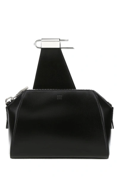 Shop Givenchy Man Black Leather Small Antigona Crossbody Bag