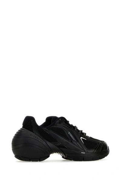 Shop Givenchy Man Black Mesh And Synthetic Leather Tk-mx Sneakers