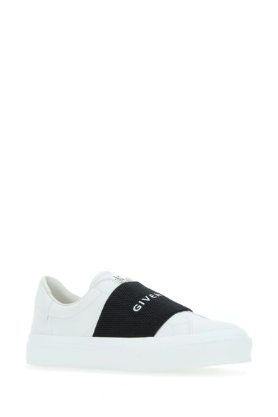 Shop Givenchy Man White Leather New City Slip Ons