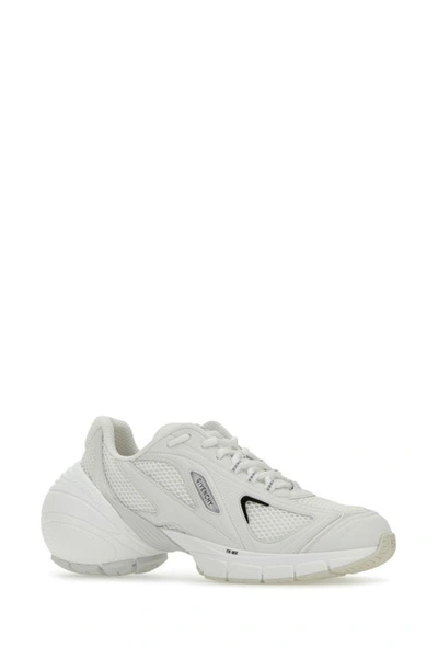 Shop Givenchy Man White Mesh And Synthetic Leather Tk-mx Sneakers