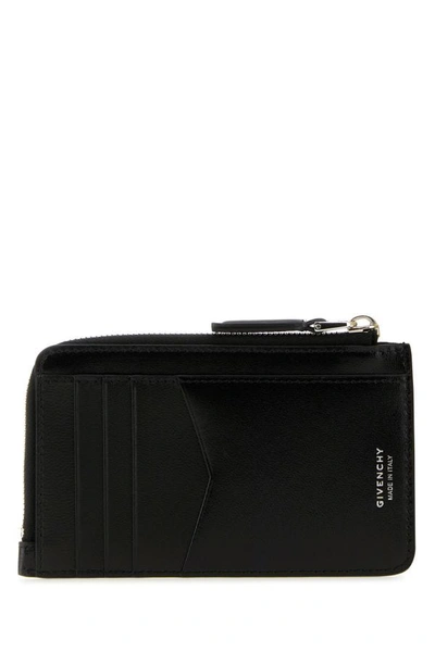 Shop Givenchy Woman Black Leather Antigona Card Holder