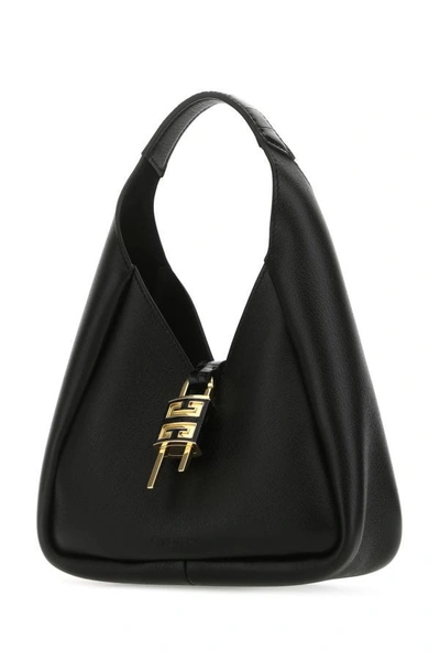 Shop Givenchy Woman Black Leather G-hobo Handbag