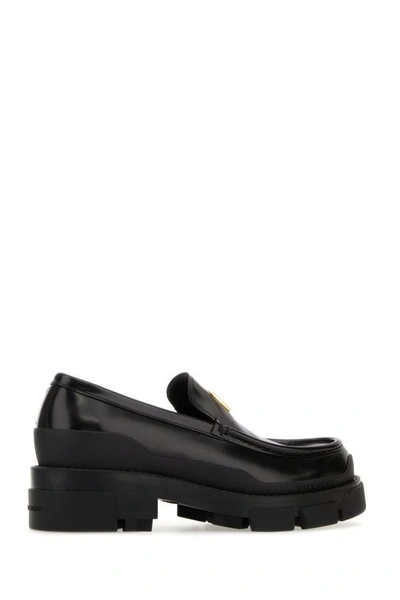 Shop Givenchy Woman Black Leather Terra Loafers