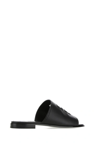Shop Givenchy Woman Black Nappa Leather 4g Slippers