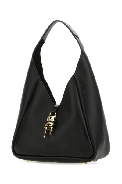 Shop Givenchy Woman Black Leather Medium G-hobo Handbag