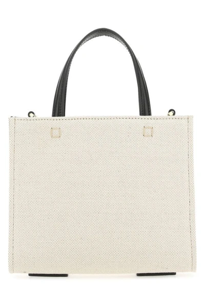Shop Givenchy Woman Ivory Canvas Mini G-tote Handbag In White