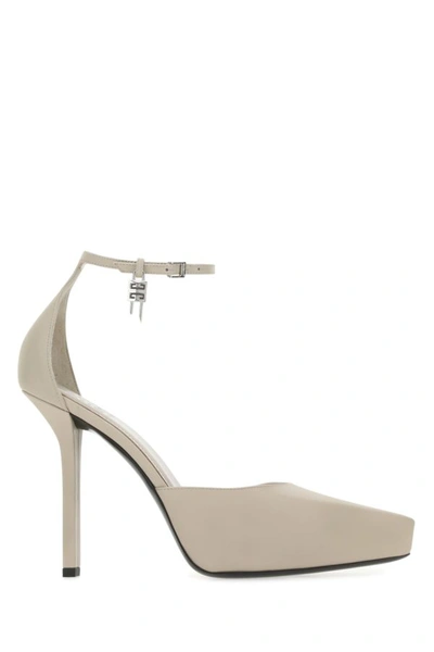 Shop Givenchy Woman Sand Leather G-lock Pumps In Brown