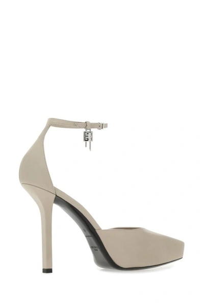 Shop Givenchy Woman Sand Leather G-lock Pumps In Brown