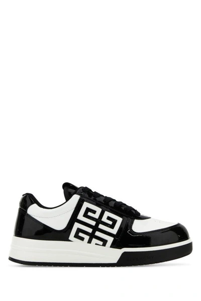 Shop Givenchy Woman Two-tone Leather G4 Sneakers In Multicolor
