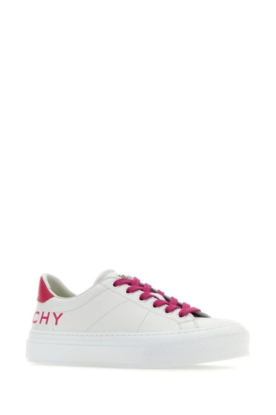 Shop Givenchy Woman White Leather City Sport Sneakers