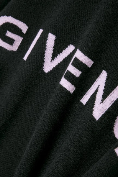 Shop Givenchy Women Intarsia Cashmere Black Sweater