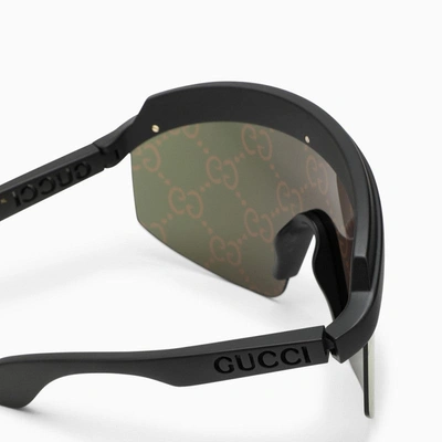 Shop Gucci Black/pink Gg Mask Sunglasses Women