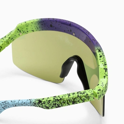 Shop Gucci Green Mask Sunglasses Women