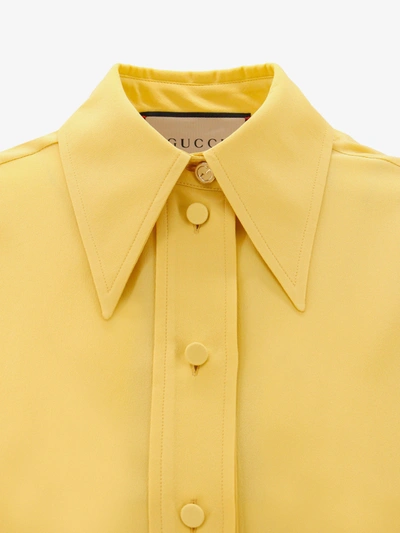 Shop Gucci Woman Shirt Woman Yellow Shirts