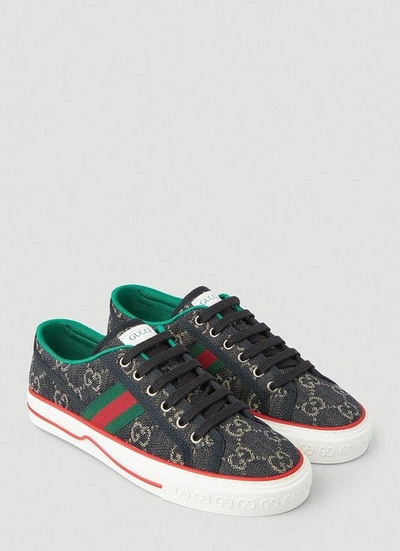 Shop Gucci Women Black 1977 Tennis In Sneakers