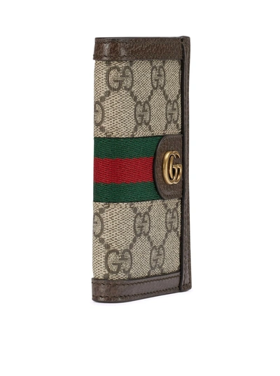 Shop Gucci Women Ophidia Gg Wallet In Cream