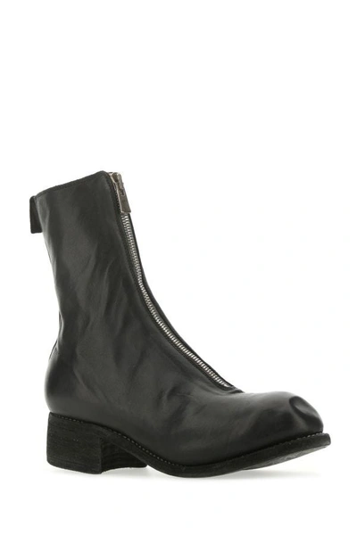 Shop Guidi Unisex Black Leather Pl2 Boots