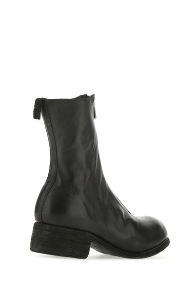 Shop Guidi Unisex Black Leather Pl2 Boots