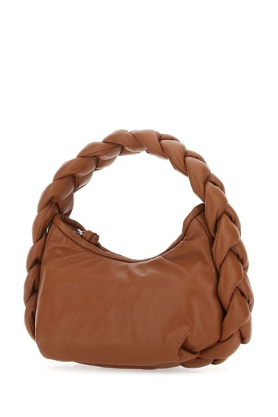 Shop Hereu Woman Brown Nappa Leather Mini Espiga Handbag