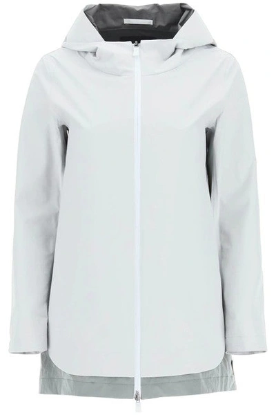 Shop Herno Laminar Women Grey In Gore-tex 2l And Opalescent Jacket In White
