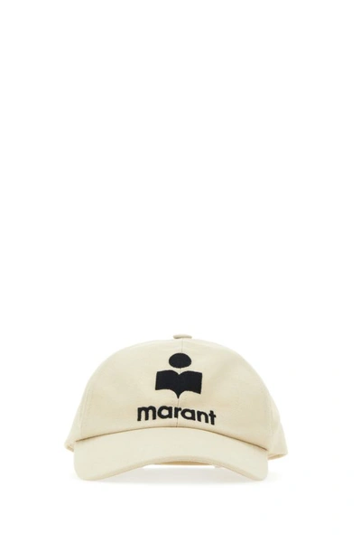 Shop Isabel Marant Man Ivory Cotton Tyron Baseball Cap In White