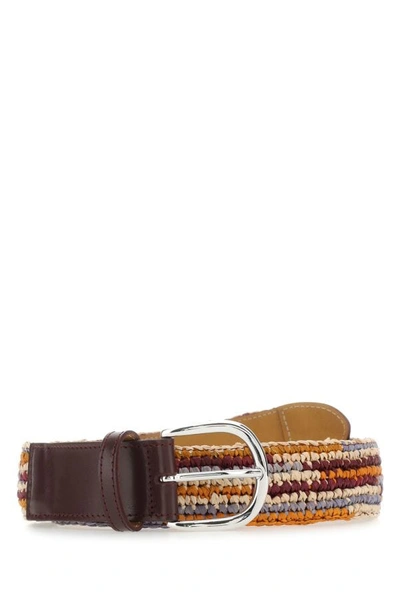 Shop Isabel Marant Woman Multicolor Raffia Raf Belt