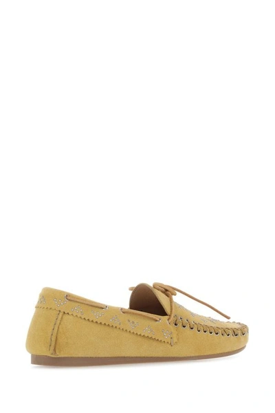 Shop Isabel Marant Woman Mustard Suede Freen Loafers In Yellow