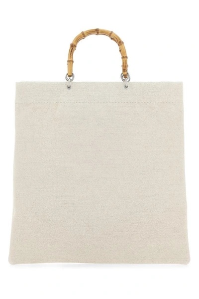 Jil Sander Man Sand Canvas Handbag In Brown