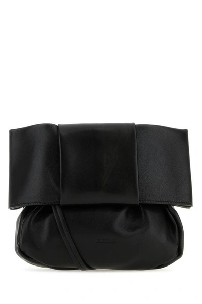 Shop Jil Sander Woman Black Nappa Leather Bucket Bag