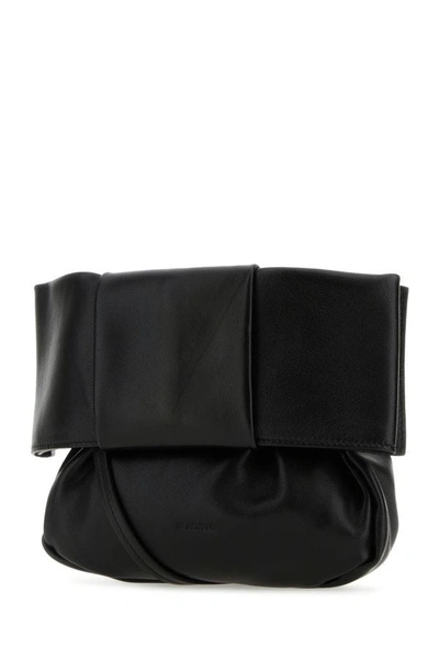 Shop Jil Sander Woman Black Nappa Leather Bucket Bag