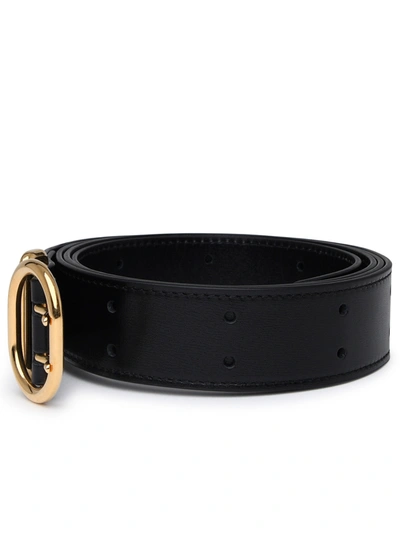 Shop Jil Sander Woman  Black Leather Belt
