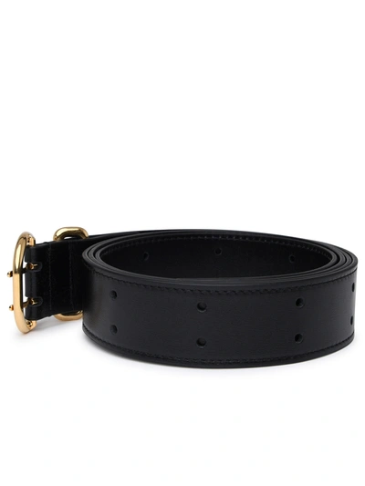 Shop Jil Sander Woman  Black Leather Belt
