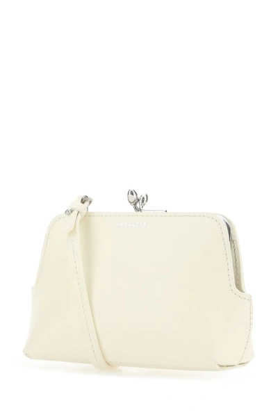 Shop Jil Sander Woman Ivory Leather Micro Goji Crossbody Bag In White