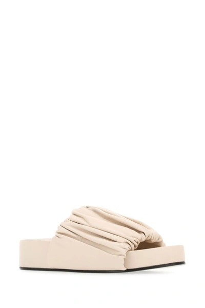Jil Sander Woman Sandals Blush Size 11 Soft Leather In Brown