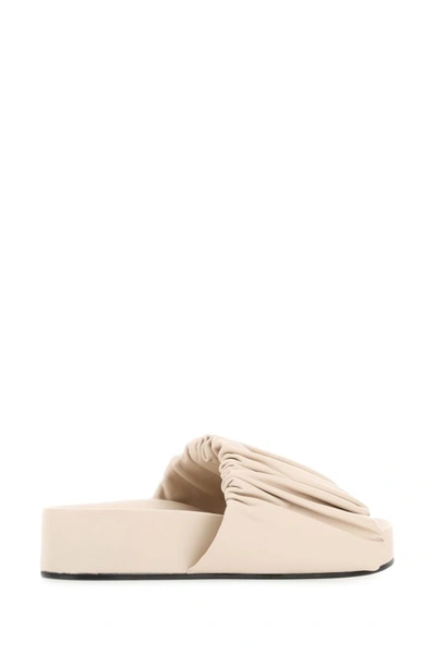 Jil Sander Woman Sandals Blush Size 11 Soft Leather In Brown