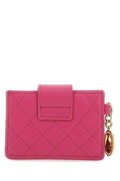 Shop Lanvin Woman Fuchsia Leather Card Holder In Pink