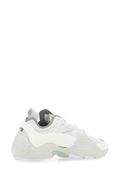 Shop Lanvin Woman Multicolor Fabric And Rubber Flash-x Sneakers In White