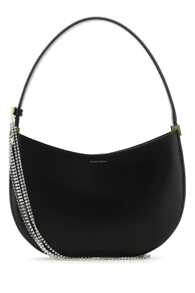 Shop Magda Butrym Woman Black Leather Medium Vesna Handbag