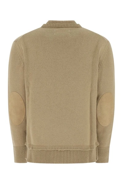 Shop Maison Margiela Man Beige Wool Blend Sweater In Brown