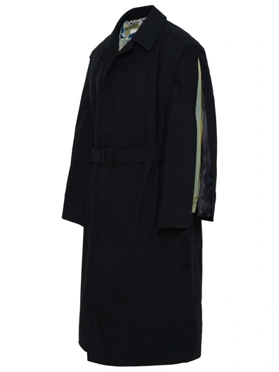 Shop Maison Margiela Marina Militare Cotton Trench Coat Man In Black