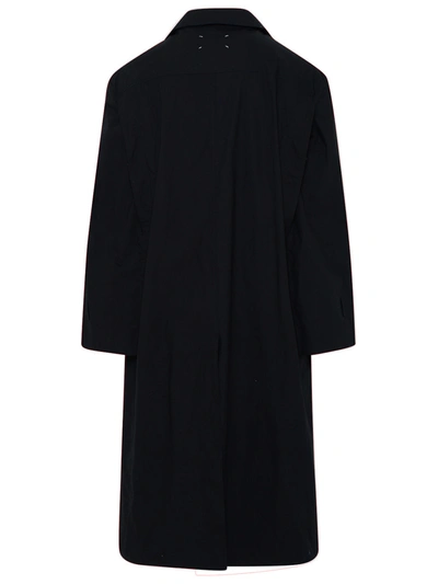 Shop Maison Margiela Marina Militare Cotton Trench Coat Man In Black