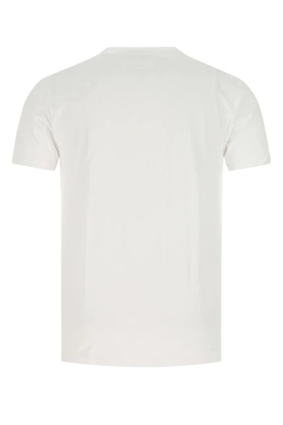 Maison Margiela Mens Ivory Ribbed Knit Cotton T-shirt For Ss23 In Multicolor