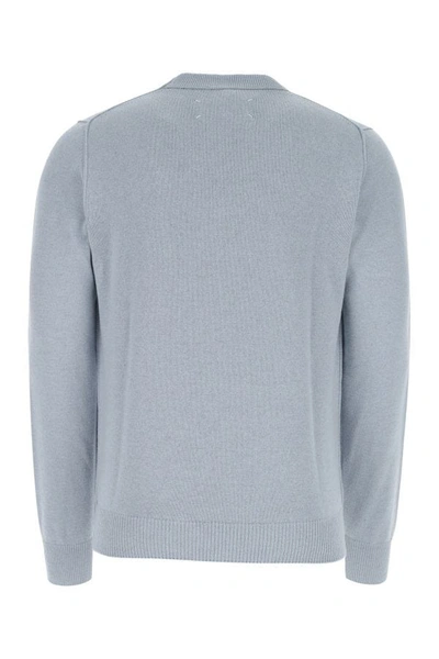 Shop Maison Margiela Man Pastel Light-blue Cashmere Sweater