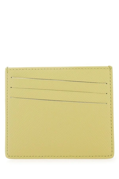 Shop Maison Margiela Man Pistachio Green Leather Card Holder