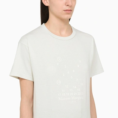 Shop Maison Margiela White Numeric Logo T-shirt Women
