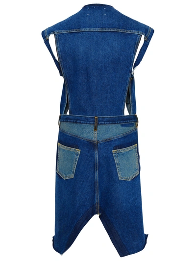 Shop Maison Margiela Woman  Blue Cotton Vest