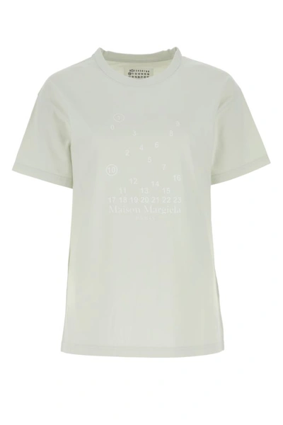 Shop Maison Margiela Woman Chalk Cotton T-shirt In White