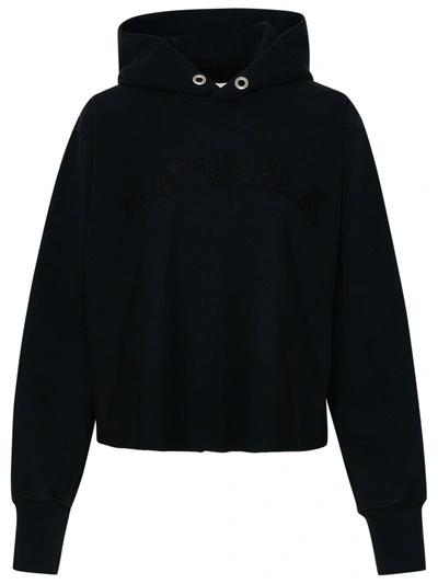 Shop Maison Margiela Woman  Black Cotton Sweatshirt