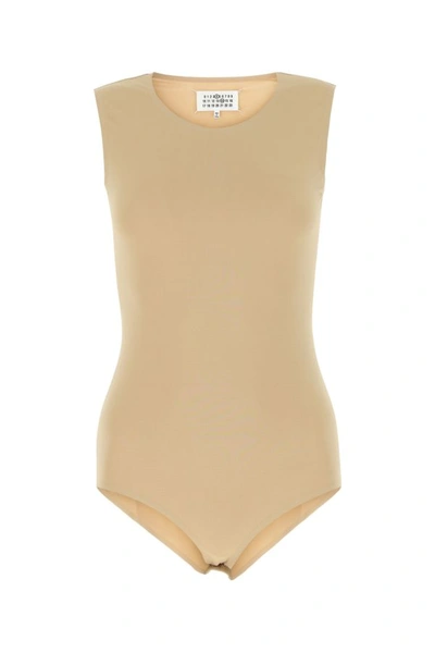 Maison Margiela Woman Skin Pink Stretch Viscose Bodysuit In Pink