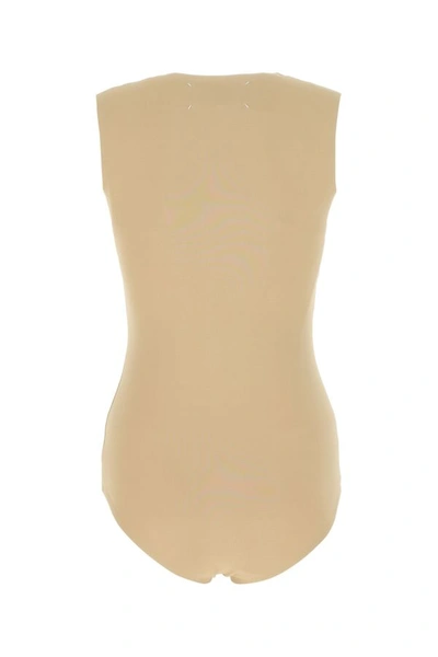 Shop Maison Margiela Woman Skin Pink Stretch Viscose Bodysuit